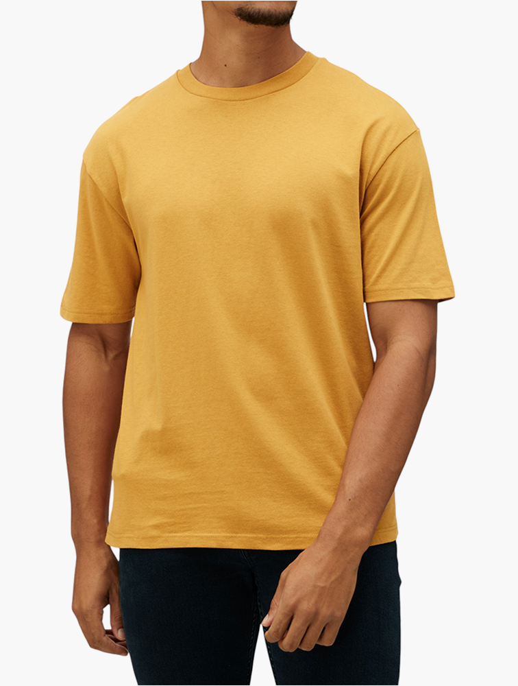 MyRunway | Shop RFO Mustard Yellow Crew Neck T-shirt for Men from